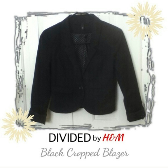 H&M Black Cropped Blazer