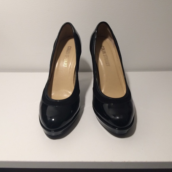 Colin Stuart Black patent leather stilettos. - Picture 1 of 4