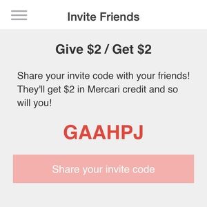 Mercari invite code
