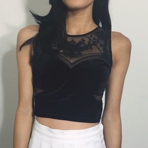 Velvet crop top