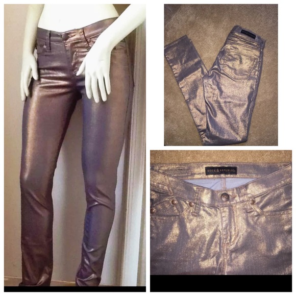 Rock & Republic NemianMarcus bronze jeans nwot (0)