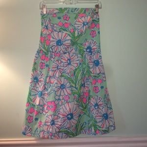 Lily pulitzer strapless dress