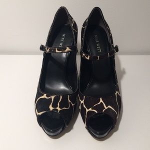 Black and white stilettos