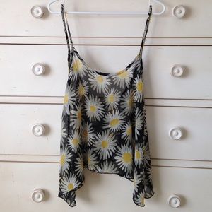 Brandy Melville daisy flowy tank w/ low back.