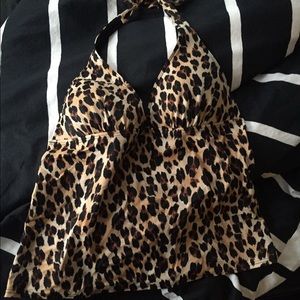 Victoria's Secret leopard tankini top