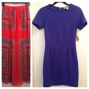 Bundle: F21 sheath dress + Bar III maxi skirt