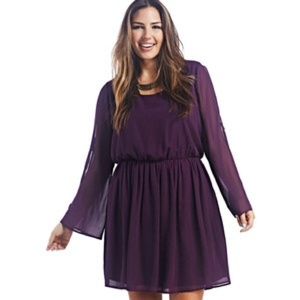 *SOLD*Wet seal Purple peasant dress