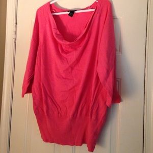 Lane Bryant Coral colored 3/4 sleeved sweater