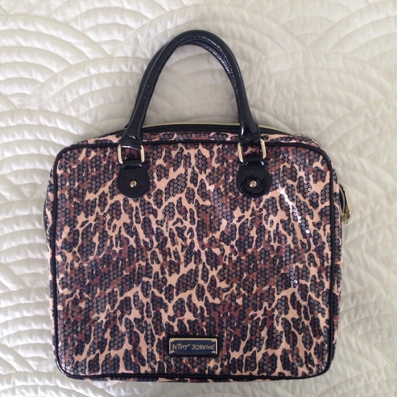 Zebra print computer bag