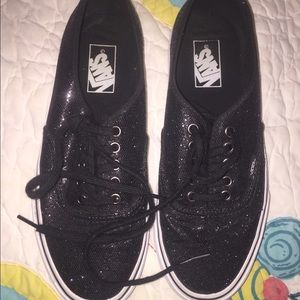 Black Sparkly Vans