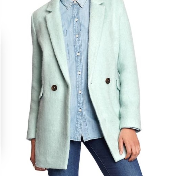 Pastel green mohair coat