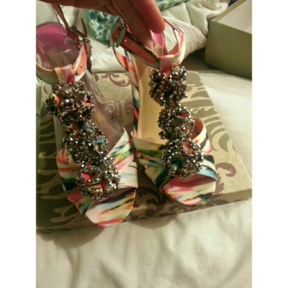 Colorful wedge heels