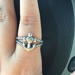 James Avery anchor heart ring