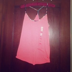 Coral racerback top from Pink