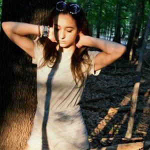 American Apparel striped romper