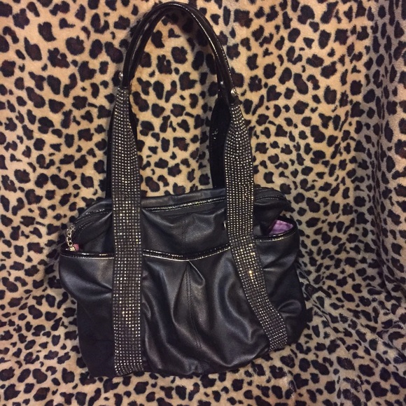 Black bling handbag.