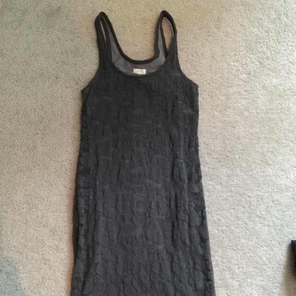 Dark grey lace dress