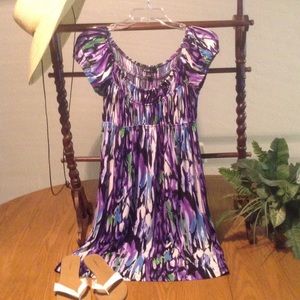 Multi colored work or play dress