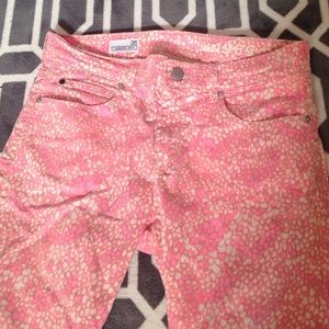 Pink Printed Skinny Jeans