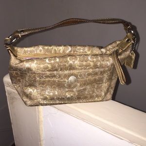 Silver and Gold Coach Purse