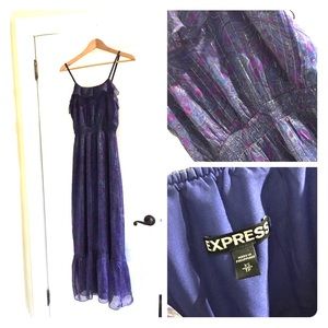 Purple floral EXPRESS maxi dress