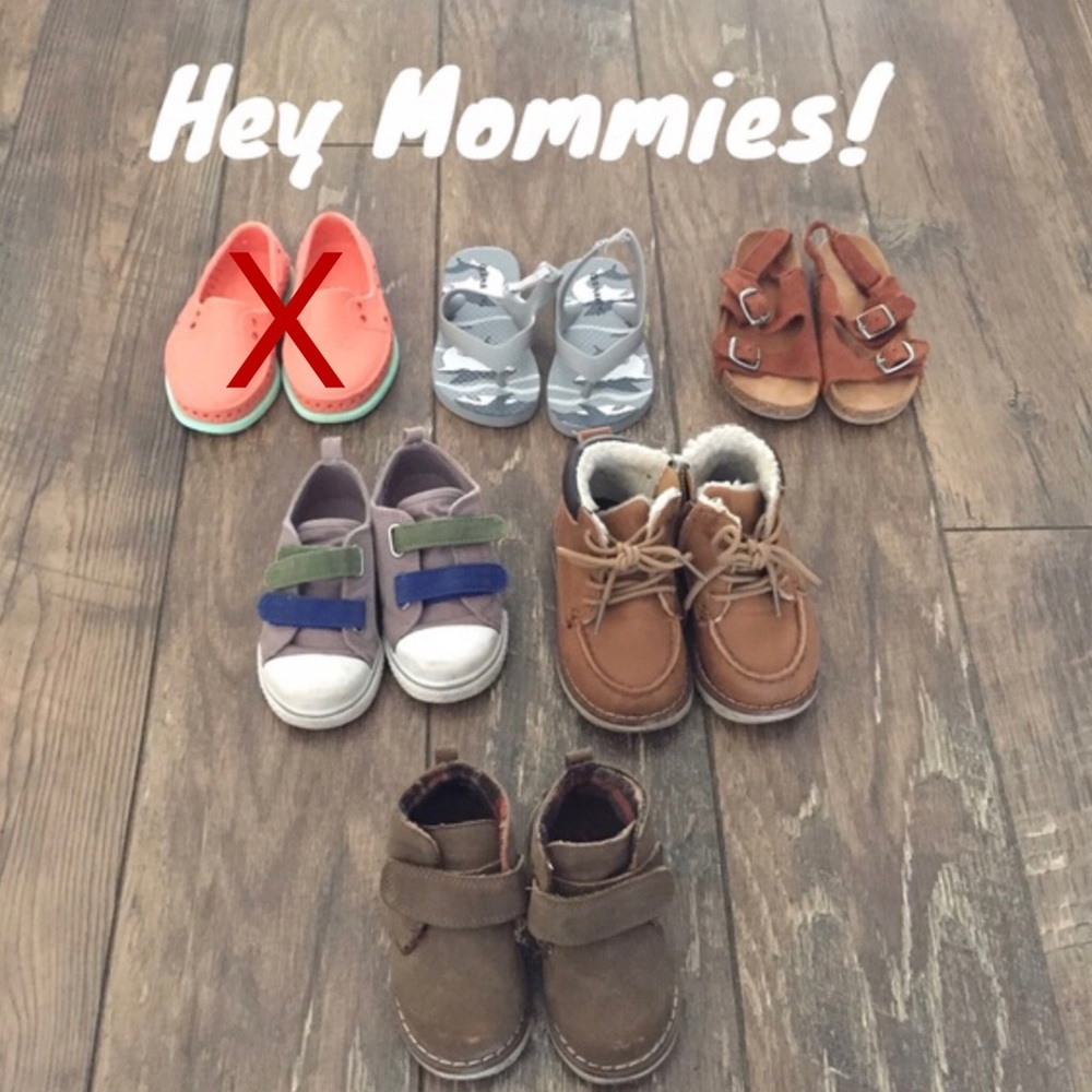 Variety of toddler boy shoes
