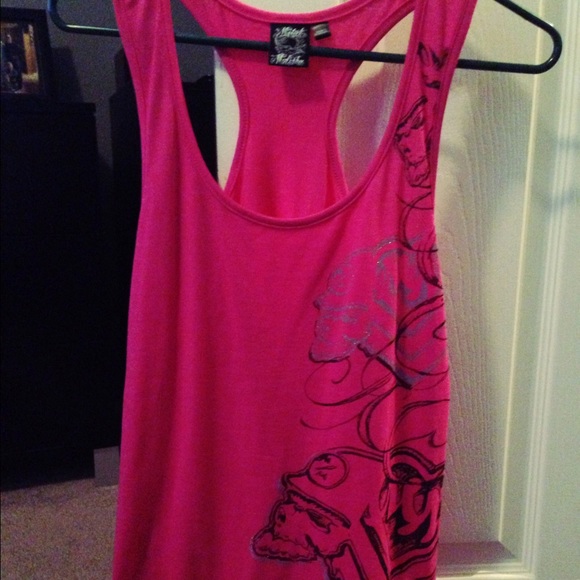 Pink Metal Mulisha Racerback Tank