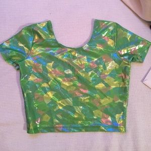 Holographic crop top