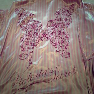 VS Pink Silky Robe