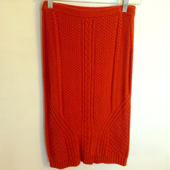 Anthropologie burnt red midi skirt - Picture 1 of 3
