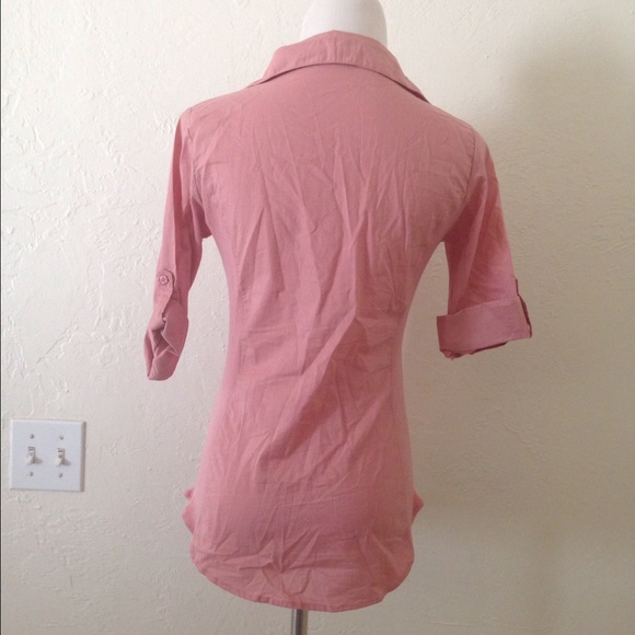 Zenana Outfitters Pink Button Down Top - Picture 4 of 4