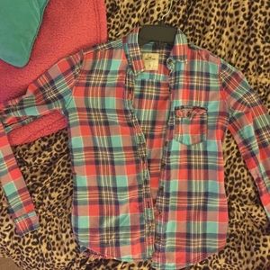 Hollister plaid shirt