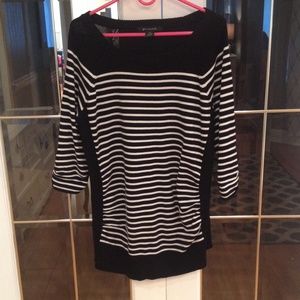 Black and white striped sweater