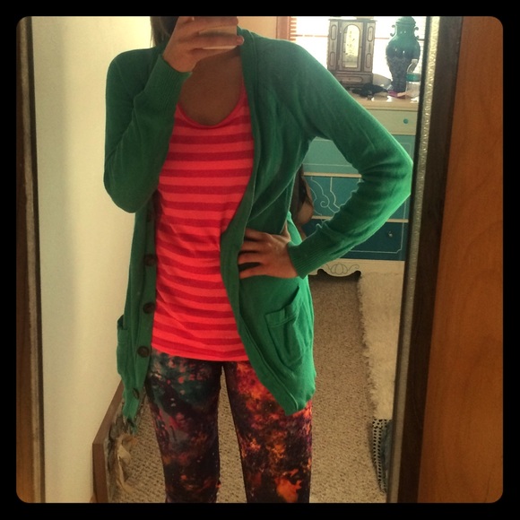 Long Green/Turquoise Cardigan