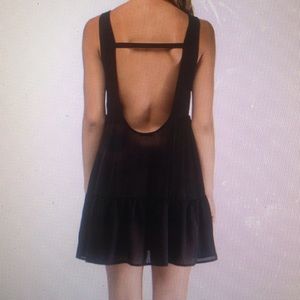 Black backless dress