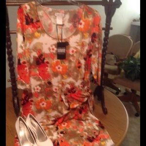 NWT multi colored peach/brown/beige