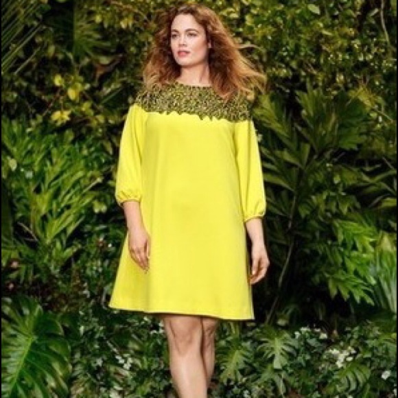Lela Rose Citrine Shift Dress Size 18