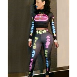 Two piece pants and top