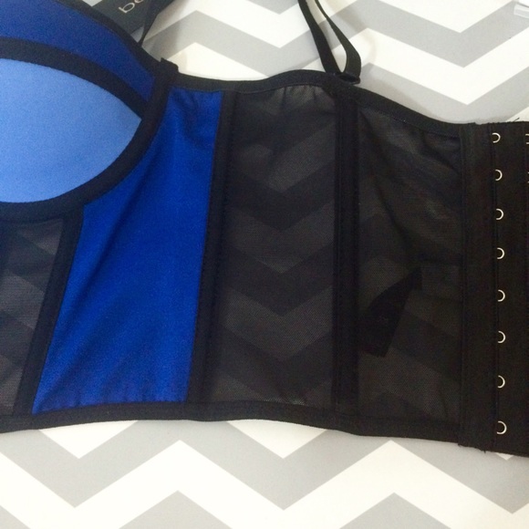 🚫[SOLD on Ebay] Blue Bustier Corset Bra Top - Picture 3 of 4