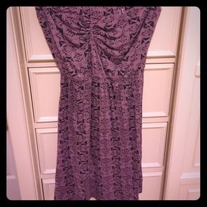 Tube top dress with tie at neck