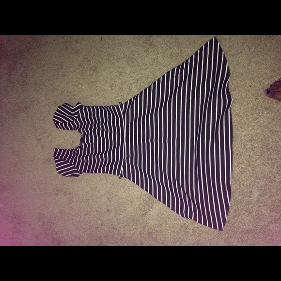 Cute Black and white striped dress.