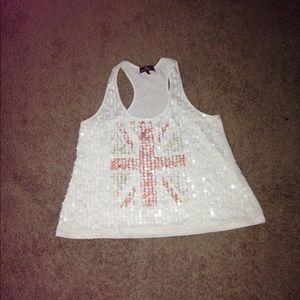 British flag top with sequins