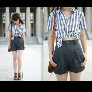 American Apparel Linen Pleat Short