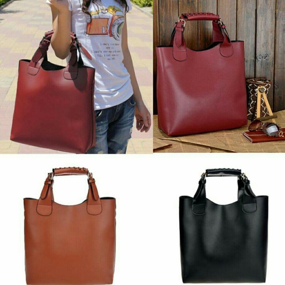 Genuine leather tote