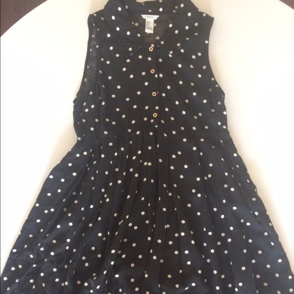 Forever 21 polka dot button up dress