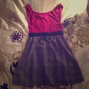 💥super sale💥dress w/ pink top and plaid skirt