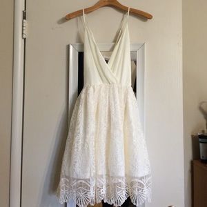 Ivory Lace Skater Dress (Large)