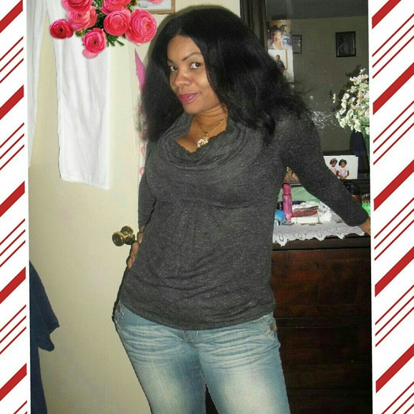 N/A ❌❌❌CHARCOAL GREY COWL NECK TOP - SIZE SMALL❌❌❌