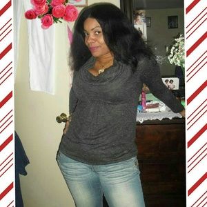 N/A ❌❌❌CHARCOAL GREY COWL NECK TOP - SIZE SMALL❌❌❌