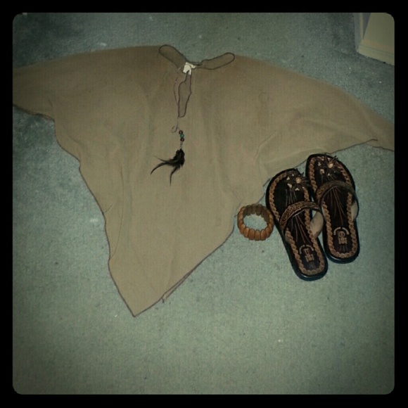 Brown poncho